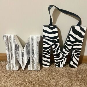 2 Block M Decor Pieces